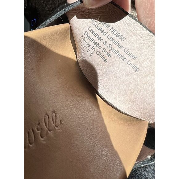 Sz 8.5 Madewell Women's Preston Sporty Slides True Black ND955 - Picture 10 of 10